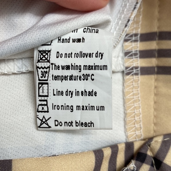 🆕 Yellow Plaid Trousers Dress Pants Small - Picture 13 of 13